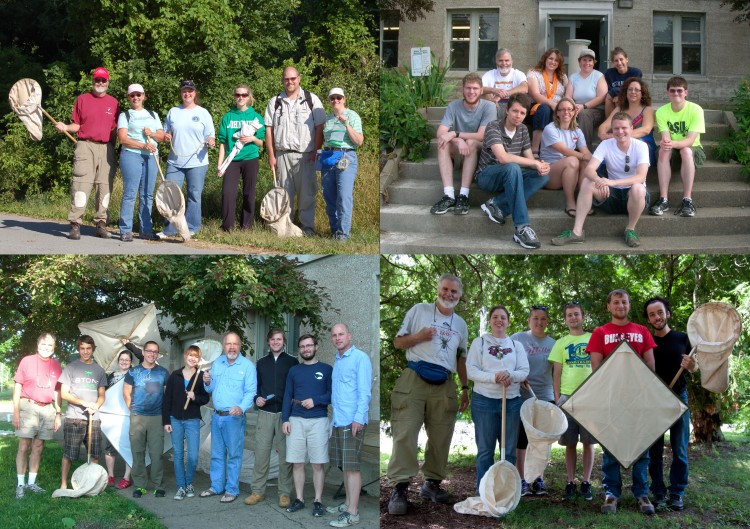 class group portraits, clockwise, 2007, 2012, 2013, 2015